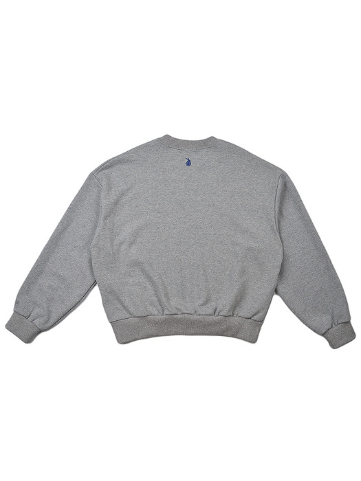 Overfit Signature Emblem Sweatshirt (Melan Gray)