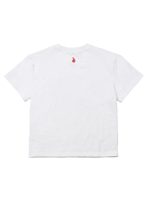 Signature Emblem Cropped T-Shirt (Off White)