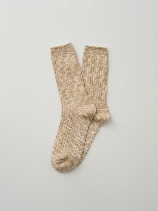 Leau slub socks_beige