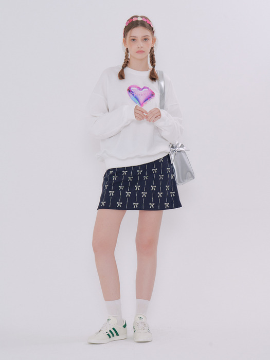 MET balloon sweatshirt & mini skirt set