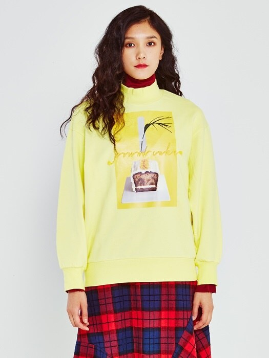 Lemon Half Neck Sweatshirt