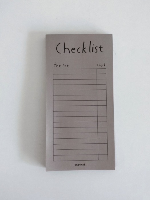 Warm gray checklist 