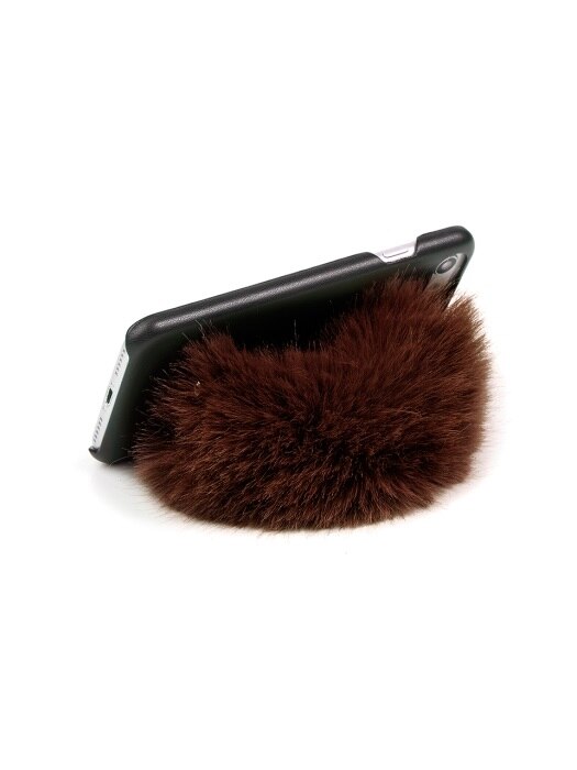 Fur Handle Phonecase_Brown