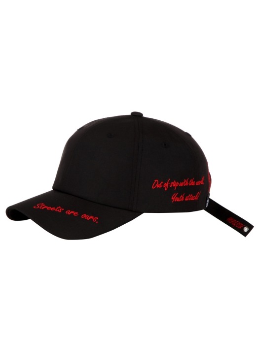 OUT OF STEP BALLCAP - BLACK/RED