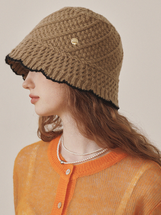 [단독]lizz knit clochet bucket hat (3color)