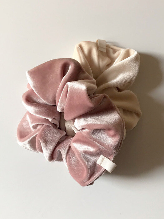 oar Vintage Velvet Volume Scrunchie[Pink] 빈티지 벨벳 볼륨 스크런치