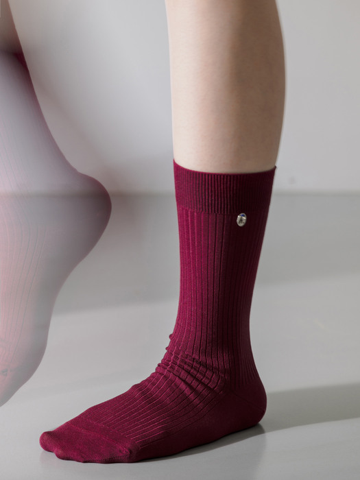 [no.179] violet silket socks