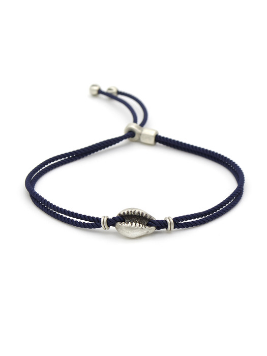Shell string bracelet (navy)