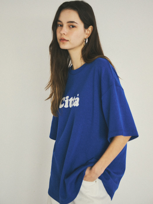 Citta Signature Logo Overfit T-shirt_CTT312(Blue)
