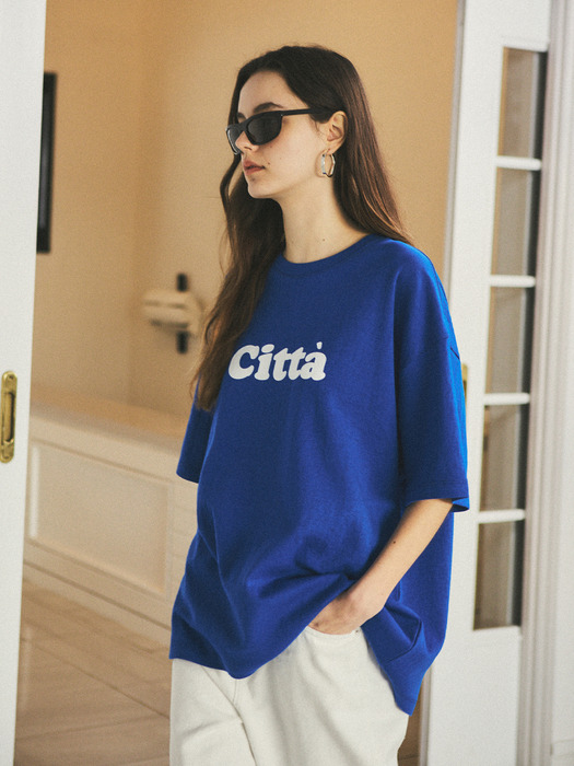 Citta Signature Logo Overfit T-shirt_CTT312(Blue)