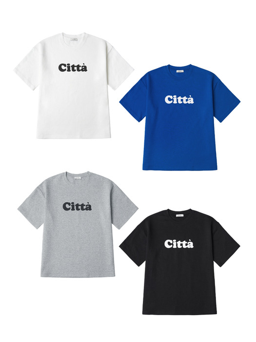 Citta Signature Logo Overfit T-shirt_CTT312(4Color)
