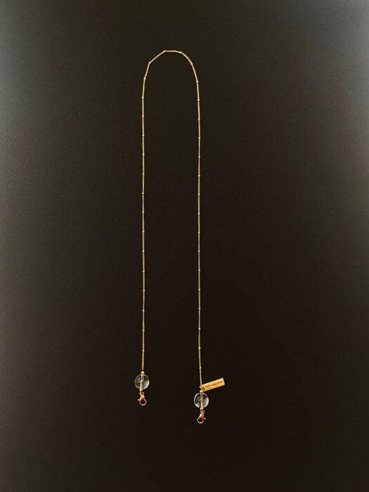 crystal ball chain necklace *2way - 마스크목걸이[gold]