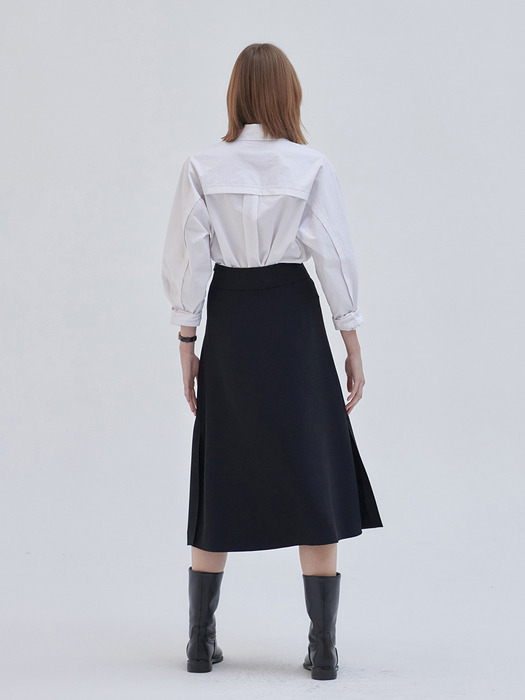 24SN unbalanced full skirt [BK]