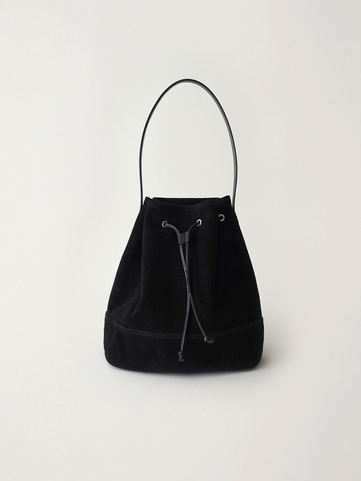 Suede bucket bag (Black)