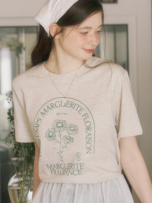 Marguerite T-shirt - Oatmeal