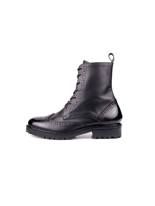 [WOMEN] EM016 WINGTIP BOOTS BLACK