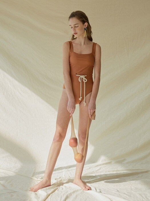 A ROPE SOLID SWIMSUIT