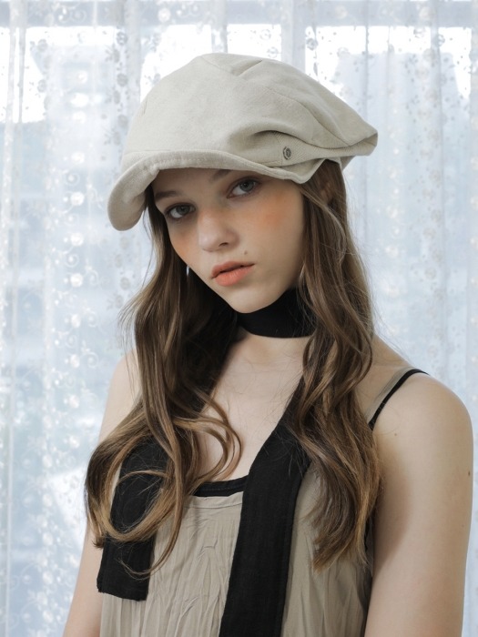 Iconic casquette - Ivory linen