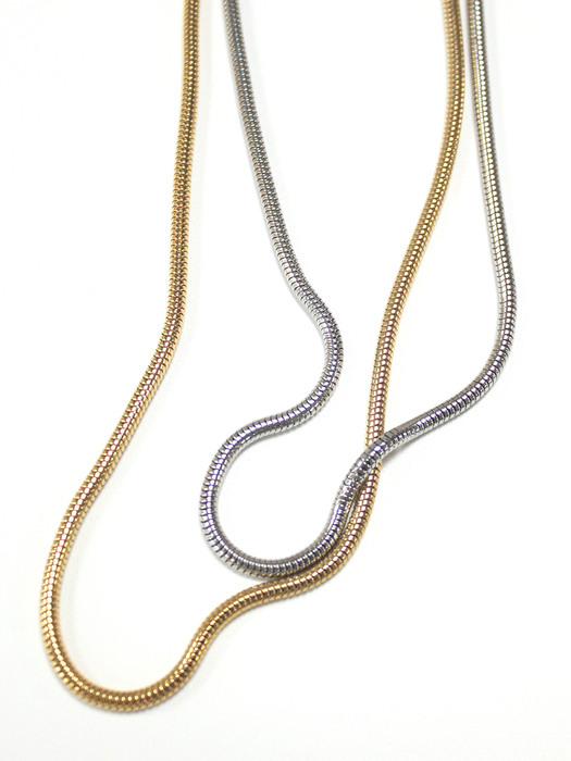 Bold snake chain necklace (2color)