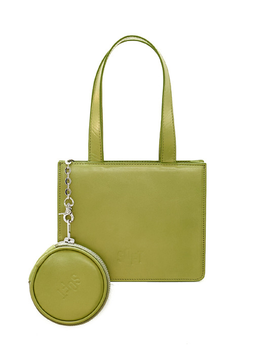 Jelly Bean Square Bag_Silver Green
