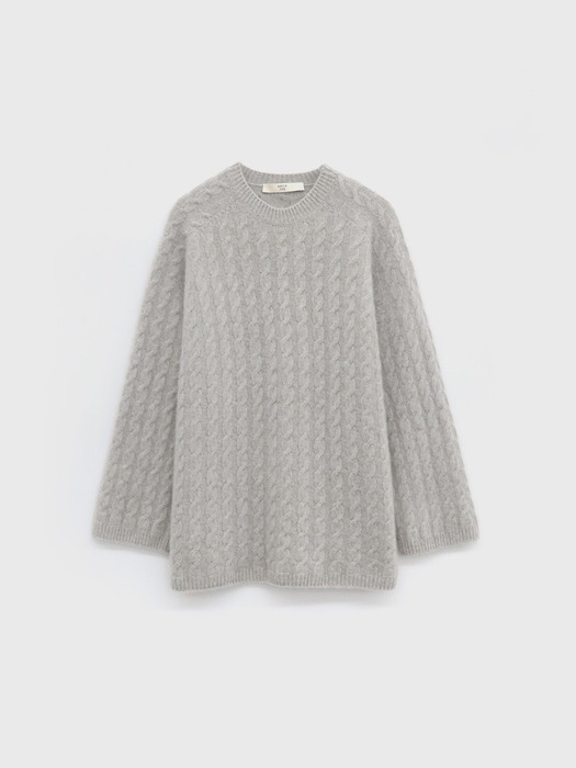 Cashemre Wide Cable Pullover