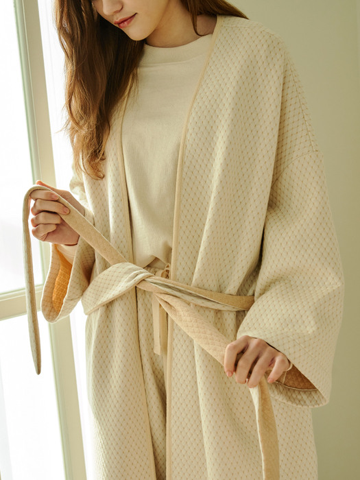 elder organic robe - beige