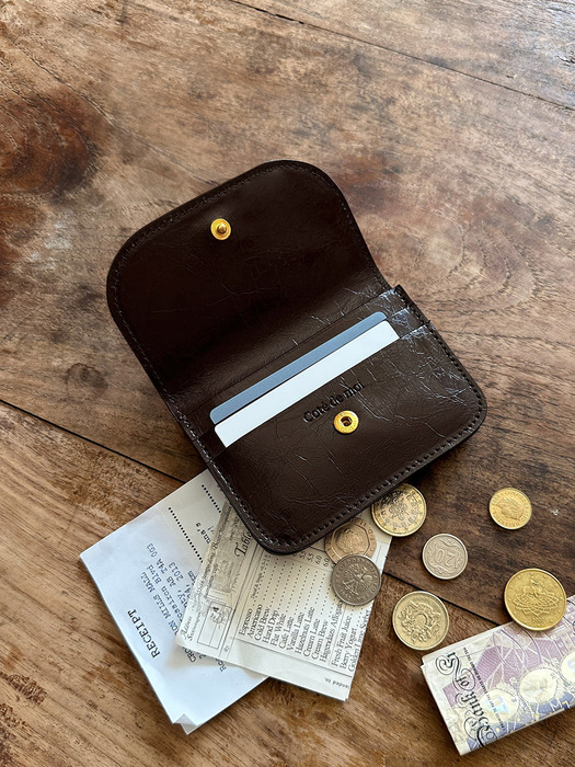 Ecrin card wallet - Chocolate brown