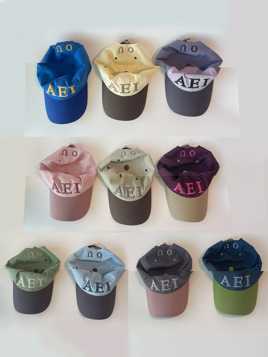 Aeiou Logo Lettering Cap 10 Colors