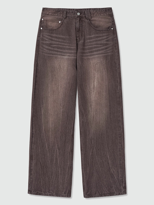 Mid Rise Wide Jeans DCPT027CRBrown