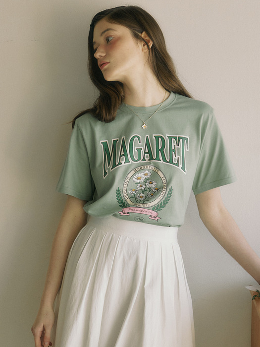 Margaret Artwork T-shirt - Moss Green