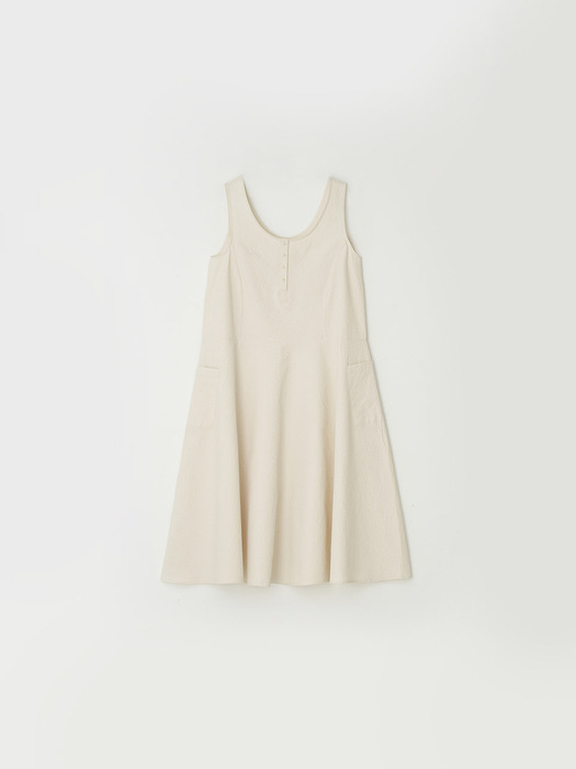 side pocket dress - beige