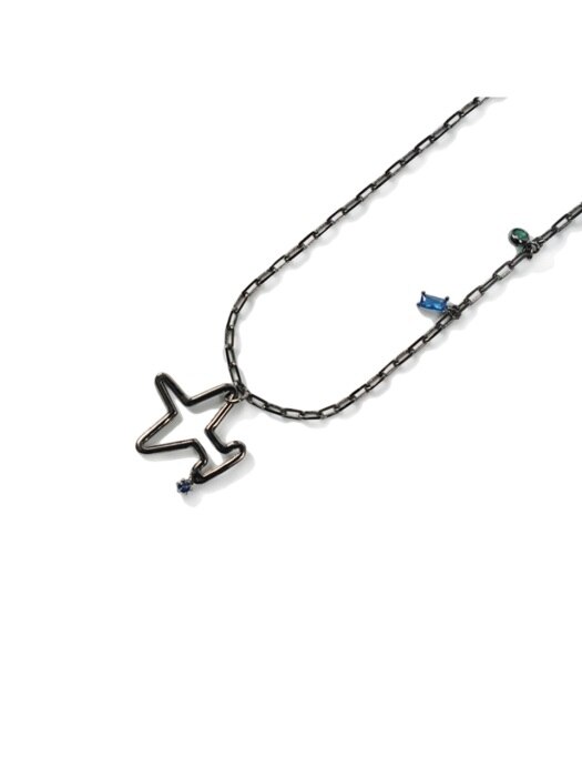 Airplane chic Necklace 흑도금 목걸이