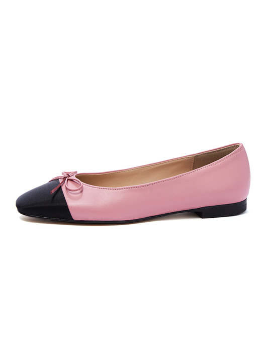 Two-tone Combi Flat Shoes_Love Pink