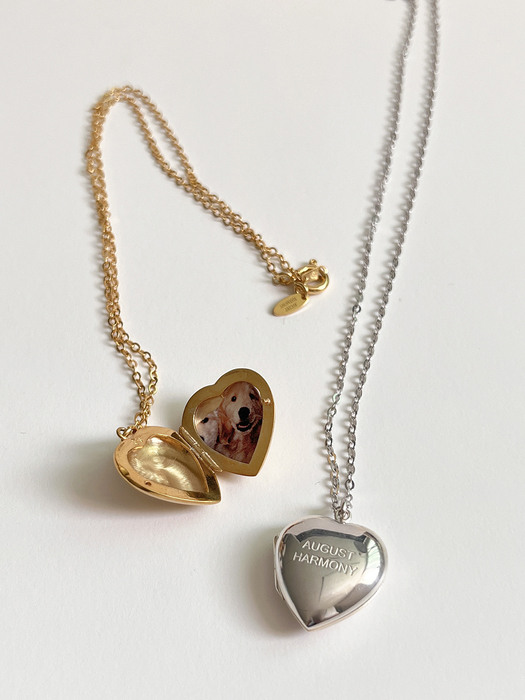 92.5% Heart Locket Necklace / 2color