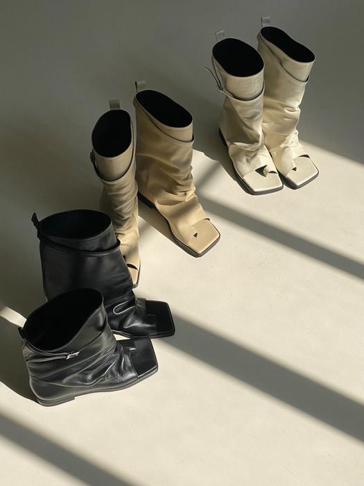 Dusk flip-flops half boots ivory