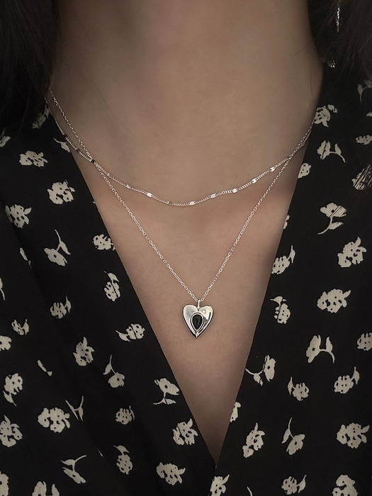 [925silver] Heart point necklace