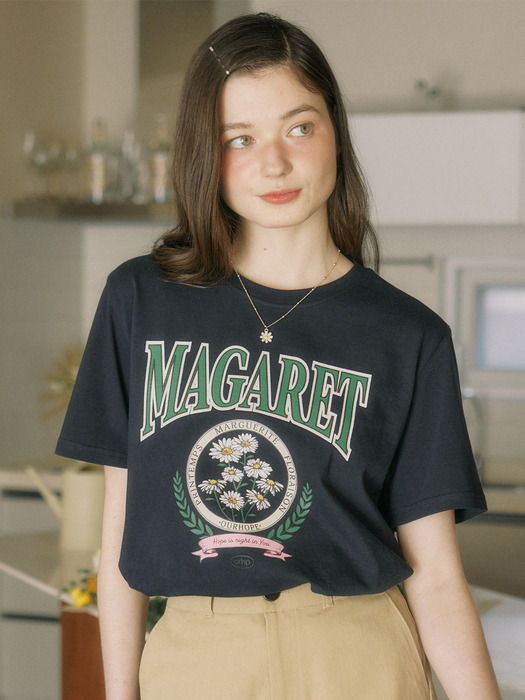 Margaret Artwork T-shirt - Navy