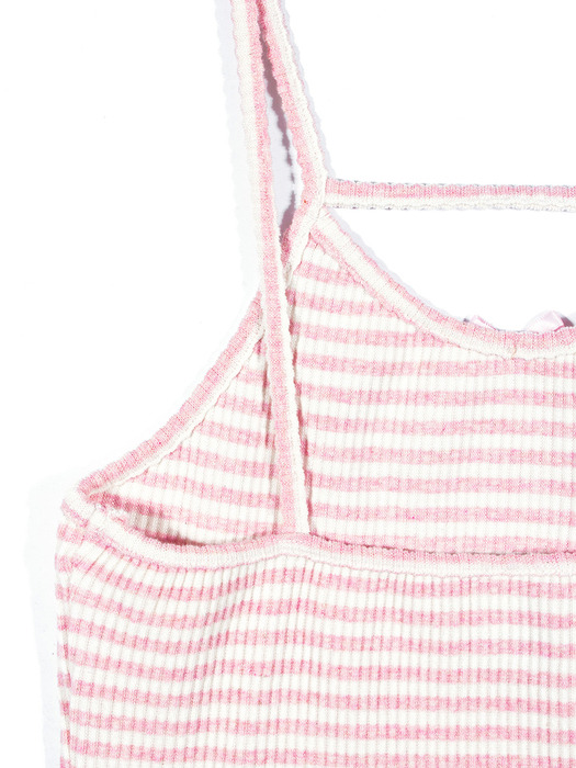 STRIPE RIBBON SLEEVELESS_Pink