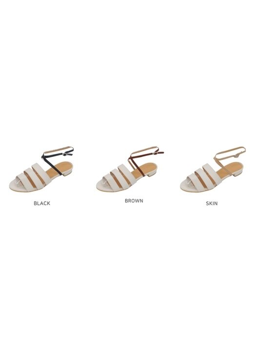 T013 lines sandals ivory (1.5cm)