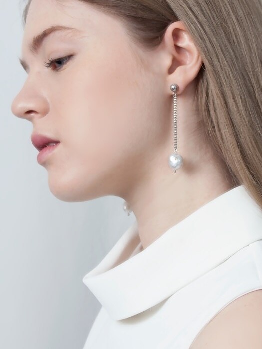 Twinkle pearl chain Earring_S