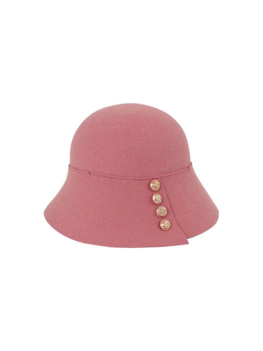 Button felt Hat_pink