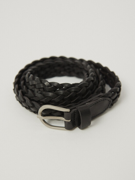 Leather Weaving Belt - Black