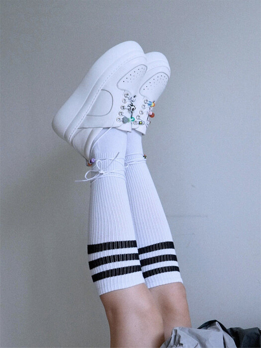 Y.11 Billy Platform Sneakers with Beads Kit / Y.11-F30 / WHITE