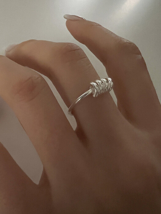 [925silver] Thin spring ring