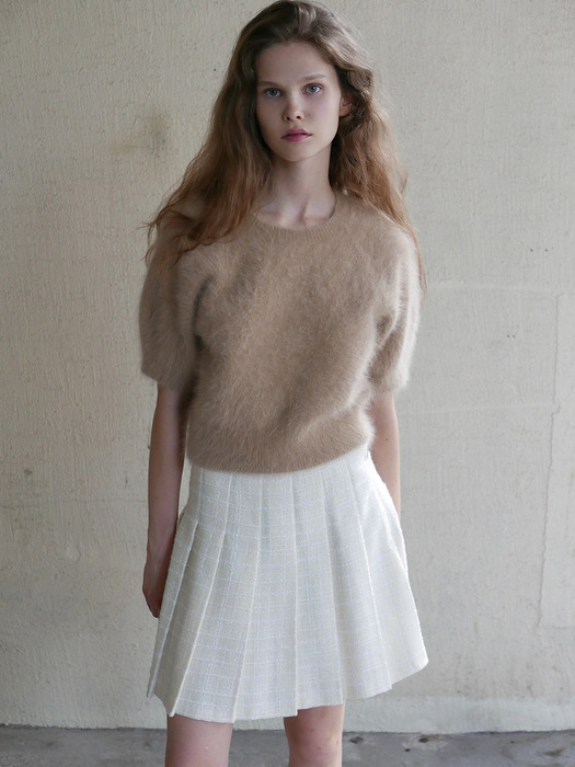 [TWEED] Pleated Tweed Mini Skirt_3color