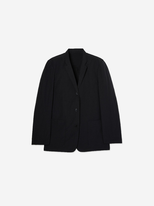 [강연재 pick] light linen jacket_black