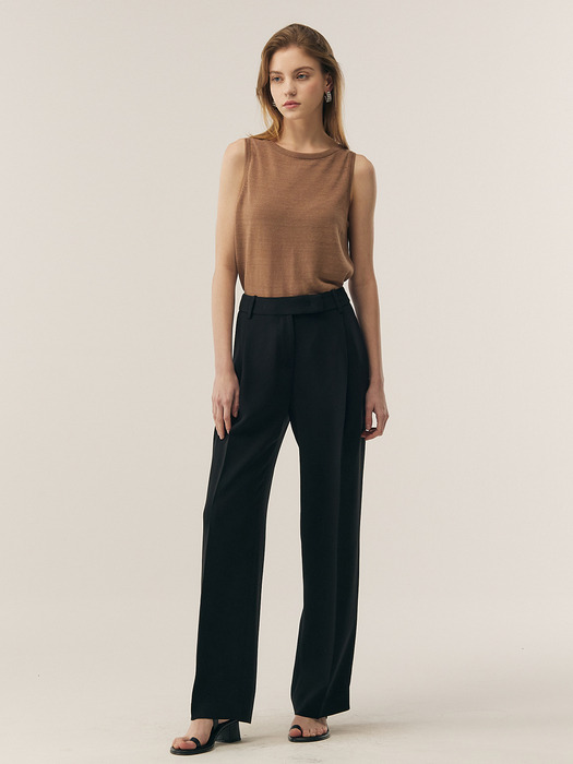 [Drama Signature] Pleated Semi-Wide Trousers_5color