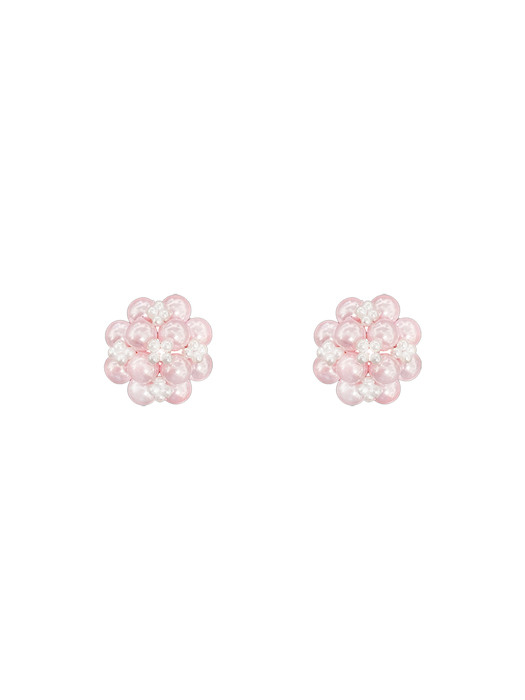 Pink Button Earrings