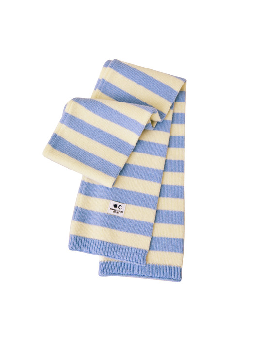 [EXCLUSIVE] A logo stripe knit muffler - IVORY