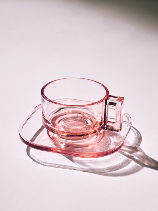 [MARDI MERCREDI X ARNO GLASS] CUP AND SAUCER Mardi Pink